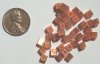 40 4mm Burnt Orange Fiber Optic Cubes